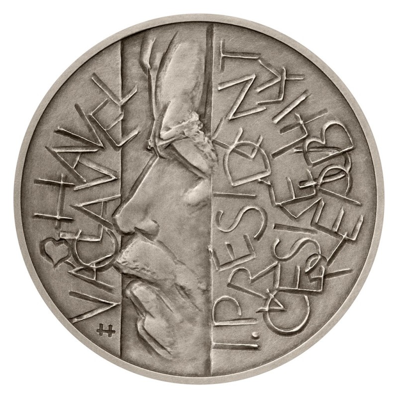 Stříbrná medaile Václav Havel 90 let odražek třídukátu standard