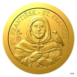 Zlatá mince Patroni  Proof Svatý Florián