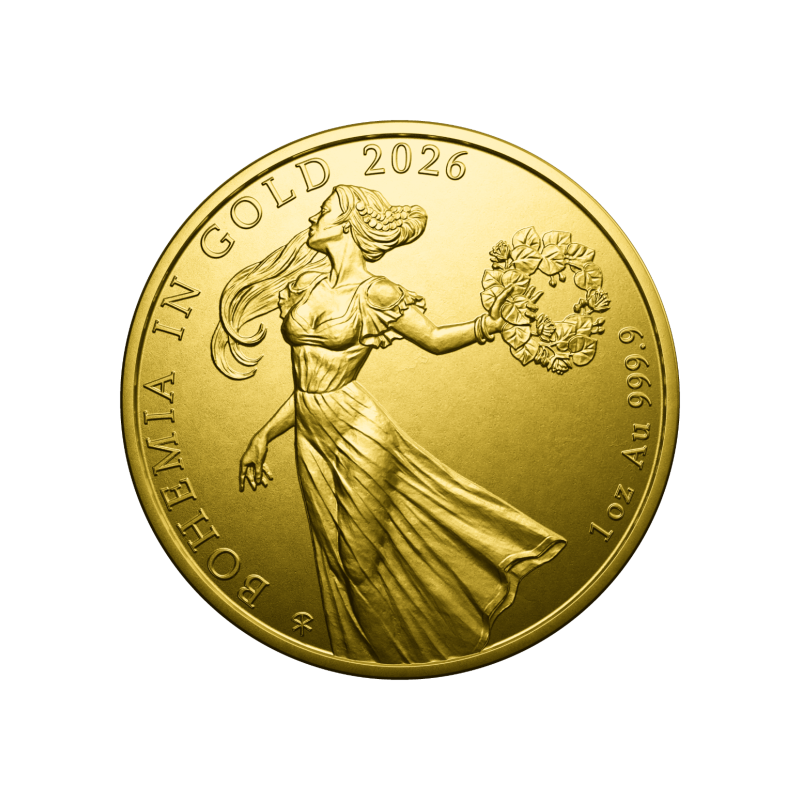 Zlatá investiční mince 1 oz Bohemia in Gold Bullion 2026 Standard