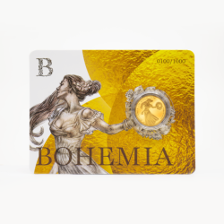 Zlatá investiční číslovaná mince 1/4 oz Bohemia in Gold Bullion 2026 Proof