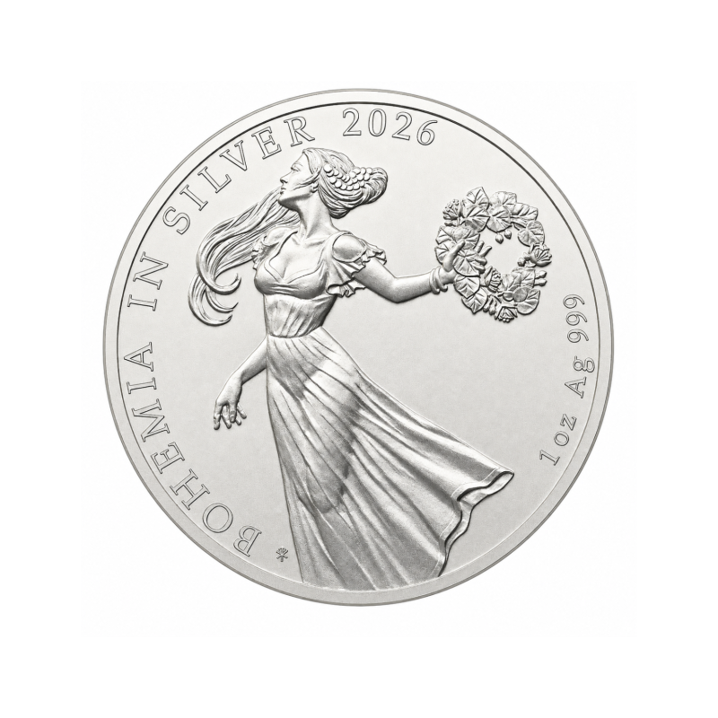 Stříbrná investiční mince 1 oz Bohemia in Silver Bullion 2026 Standard