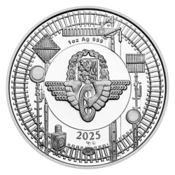 Stříbrná číslovaná medaile 1 oz Československá parní trakce Všudybylka 354.1178 proof s hologramem