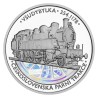 Stříbrná číslovaná medaile 2 oz Československá parní trakce Všudybylka 354.1178 proof s hologramem