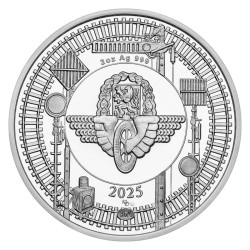 Stříbrná číslovaná medaile 2 oz Československá parní trakce Všudybylka 354.1178 proof s hologramem