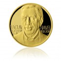 Zlatá pamětní medaile "Václav Havel" číslováno - Au 1/2 Oz