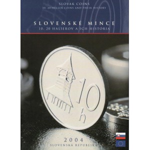 Sada oběžných mincí Slovenské republiky 2004 - 10 a 20 haléřů
