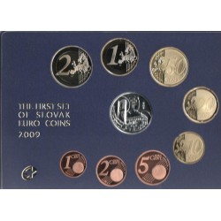 Sada oběžných mincí Slovenské republiky 2009 - První soubor slovenských euromincí