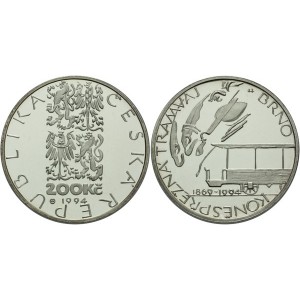 Pamětní stříbrná mince Koněspřežná tramvaj v Brně - Proof 