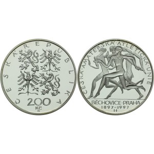 Pamětní stříbrná mince Atletická unie a běh Běchovice-Praha - Proof 