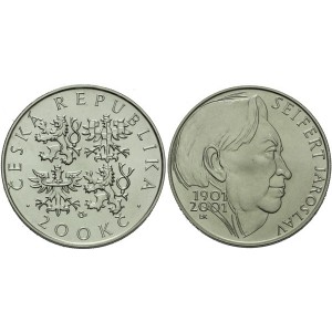 Pamětní stříbrná mince Jaroslav Seifert - Proof 