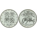Pamětní stříbrná mince Atletická unie a běh Běchovice-Praha - b.k.