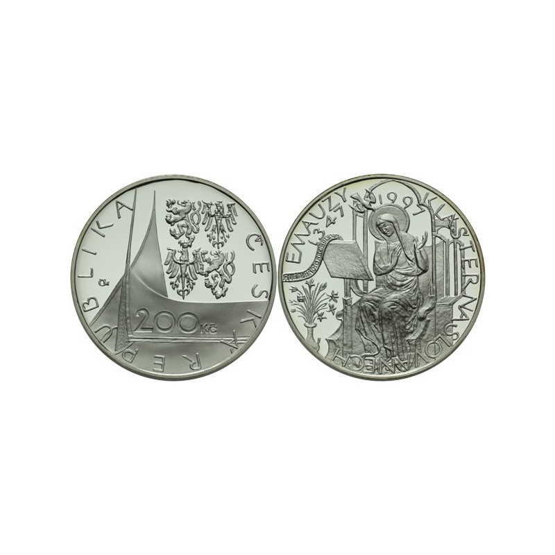 Pamětní stříbrná mince Klášter Na Slovanech (Emauzy) - b.k.