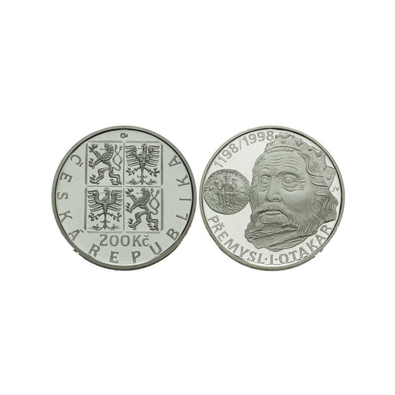 Pamětní stříbrná mince Přemysl I. Otakar - b.k.