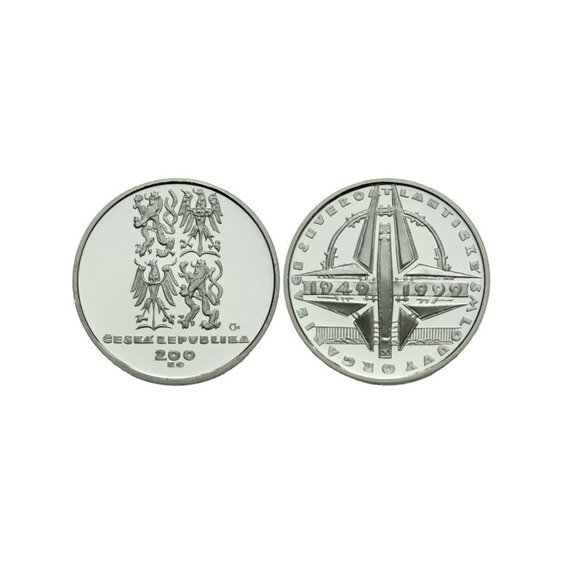 Pamětní stříbrná mince NATO - b.k.