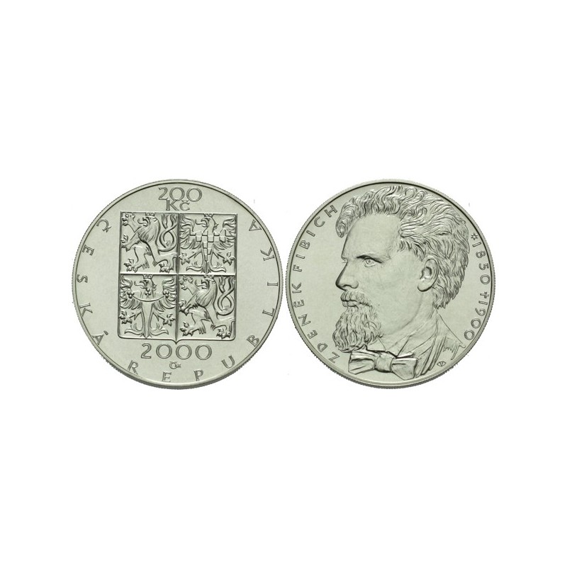 Pamětní stříbrná mince Zdeněk Fibich - b.k.