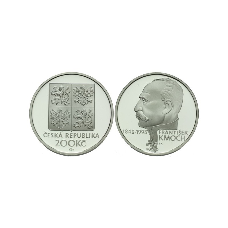 Pamětní stříbrná mince František Kmoch - b.k.