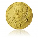 Zlatá investiční medaile s motivem 1000 Kč bankovky - František Palacký - 1kg 