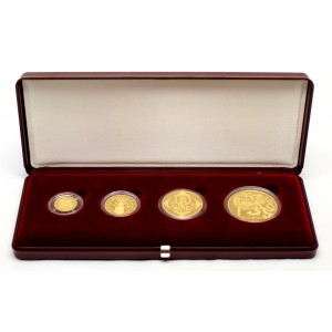 Sada 4 zlatých mincí KORUNA ČESKÁ rok 1997, Proof