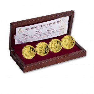 2012 - Sada 4 zlatých medailí Šlechtický rod Vartenberků