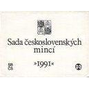 Sada oběžných československých mincí 1991 /žeton mincovny/