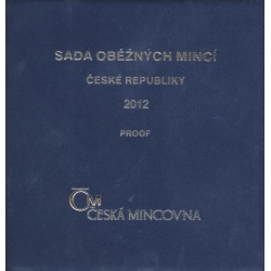 Sada oběžných mincí České republiky 2012 - Proof /semišový obal/