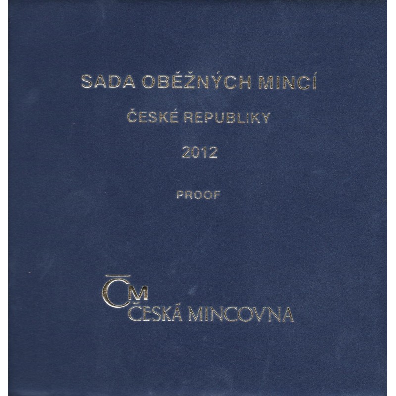 Sada oběžných mincí České republiky 2012 - Proof /semišový obal/