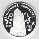 Stříbrná pamětní mince Rozloučení se slovenskou korunou 2008, Proof 