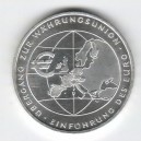 Stříbrná pamětní mince Přechod k měnové unii - Zavedení Euro měny 2002, b.k.