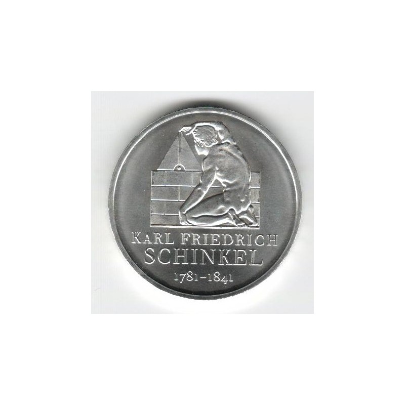 Stříbrná pamětní mince Karl Friedrich Schinkel 2006, b.k.