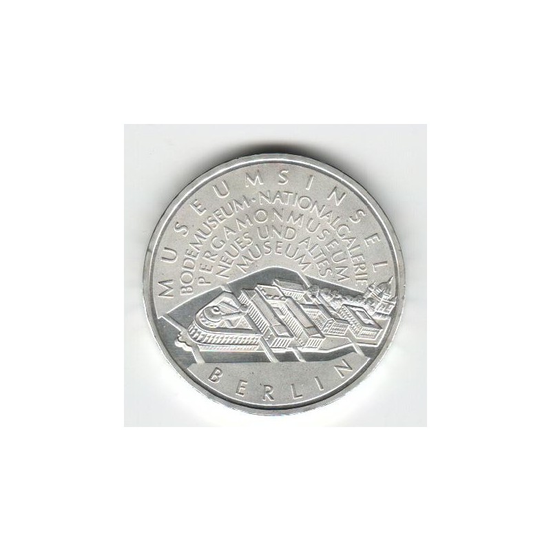 Stříbrná pamětní mince Muzejní ostrov Berlín 2002, b.k.