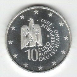 Stříbrná pamětní mince Muzejní ostrov Berlín 2002, b.k.