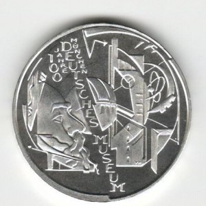 Stříbrná pamětní mince Německé muzeum v Mnichově 2003, b.k.