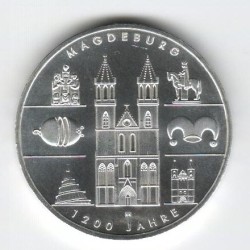 Stříbrná pamětní mince Magdeburg - 1200 let od založení 2005, b.k.