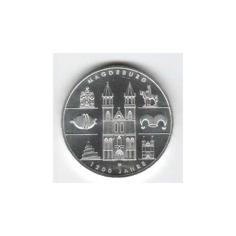 Stříbrná pamětní mince Magdeburg - 1200 let od založení 2005, b.k.