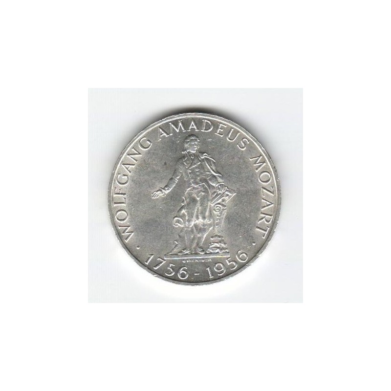 Stříbrná pamětní mince Wolfgang Amadeus Mozart 1956, b.k.