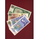 Československé bankovky kolkované ( sada 4 ks )