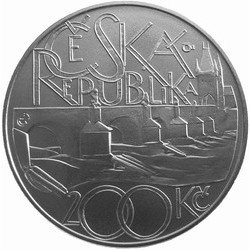 Stříbrná pamětní mince Karlův most - b.k. 
