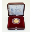 2002 - Zlatá medaile s motivem české měny "50 haléřů"