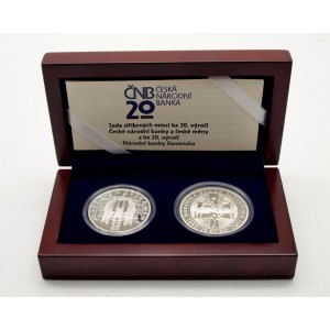 2010 - Sada české a lucemburské stříbrné pamětní mince k 700. výročí sňatku Jana Lucemburského s Eliškou Přemyslovnou, Proof