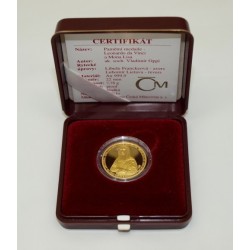 2002 - Zlatá medaile Leonardo da Vinci a Mona Lisa, Au 1/4 Oz