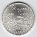 Stříbrná pamětní mince LOH Montreal 1976 - Plavání, b.k. - rok 1975