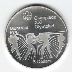 Stříbrná pamětní mince LOH Montreal 1976 - Box, b.k. - rok 1976