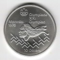 Stříbrná pamětní mince LOH Montreal 1976 - Běh přes překážky, b.k. - rok 1975