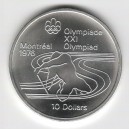 Stříbrná pamětní mince LOH Montreal 1976 - Kanoistika, b.k. - rok 1975