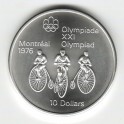 Stříbrná pamětní mince LOH Montreal 1976 - Cyklistika, b.k. - rok 1974