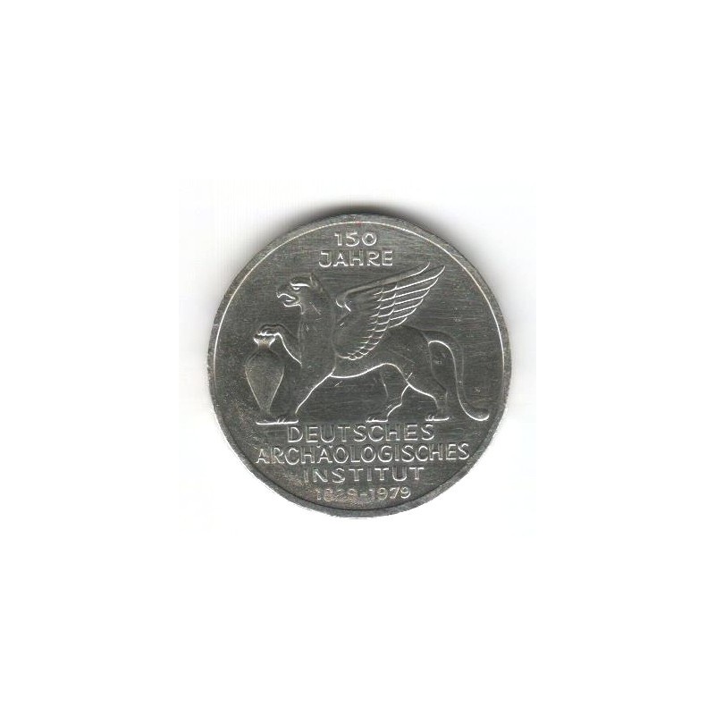 Stříbrná pamětní mince 150. let Archeologického institutu 1979, b.k.
