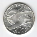 Stříbrná pamětní mince LOH Mnichov-Olympijské kruhy, b.k., rok 1972