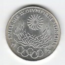 Stříbrná pamětní mince LOH Mnichov-Olympijský oheň, b.k., rok 1972