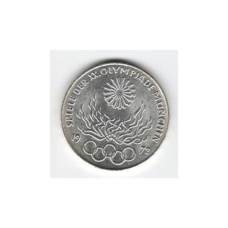 Stříbrná pamětní mince LOH Mnichov-Olympijský oheň, b.k., rok 1972