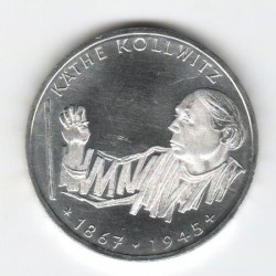 Stříbrná pamětní mince Käthe Kollwitz, b.k., rok 1992